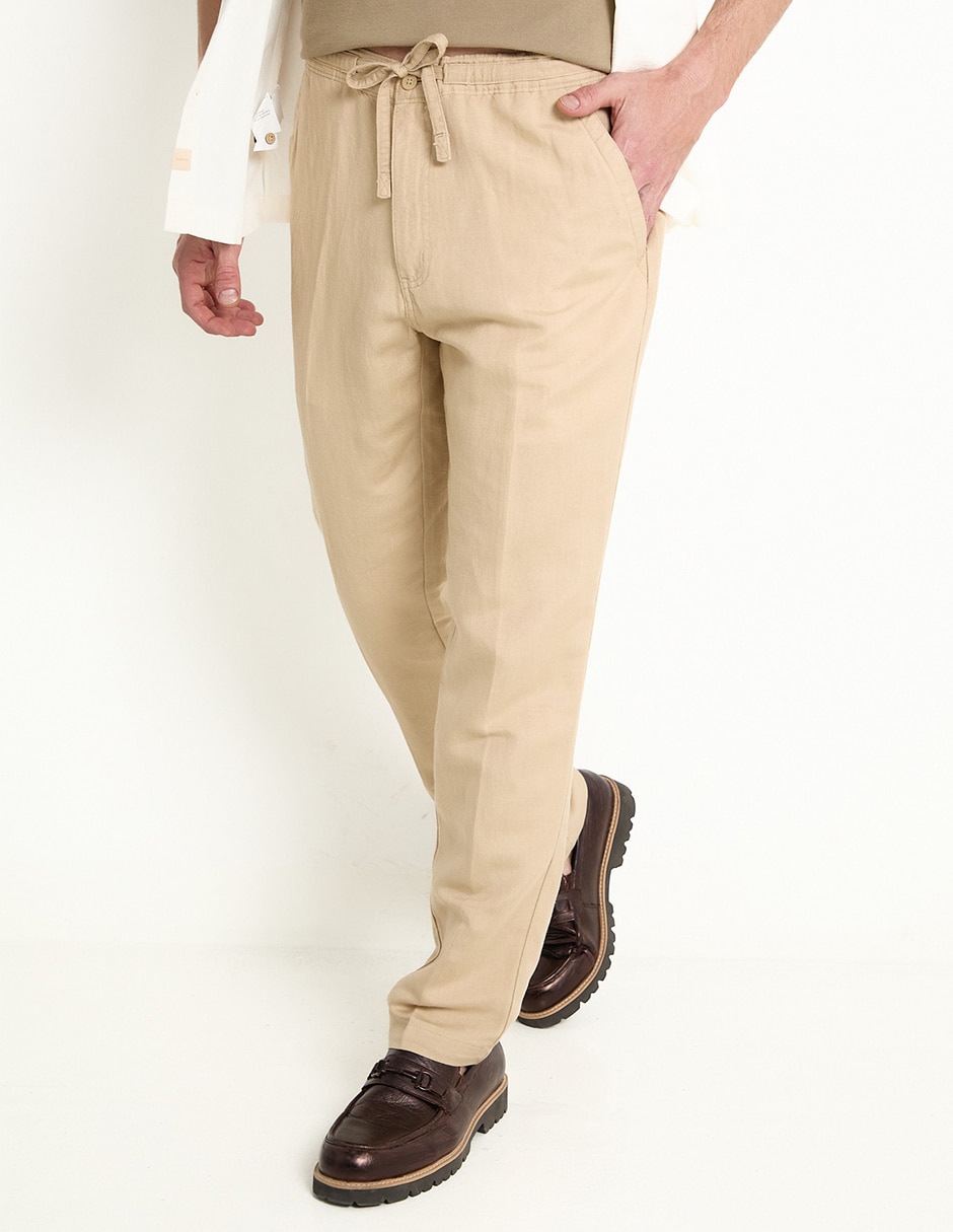 Bombaytesthouse Pantalon Lino Pull And Bear Jogger De Lino Hombre