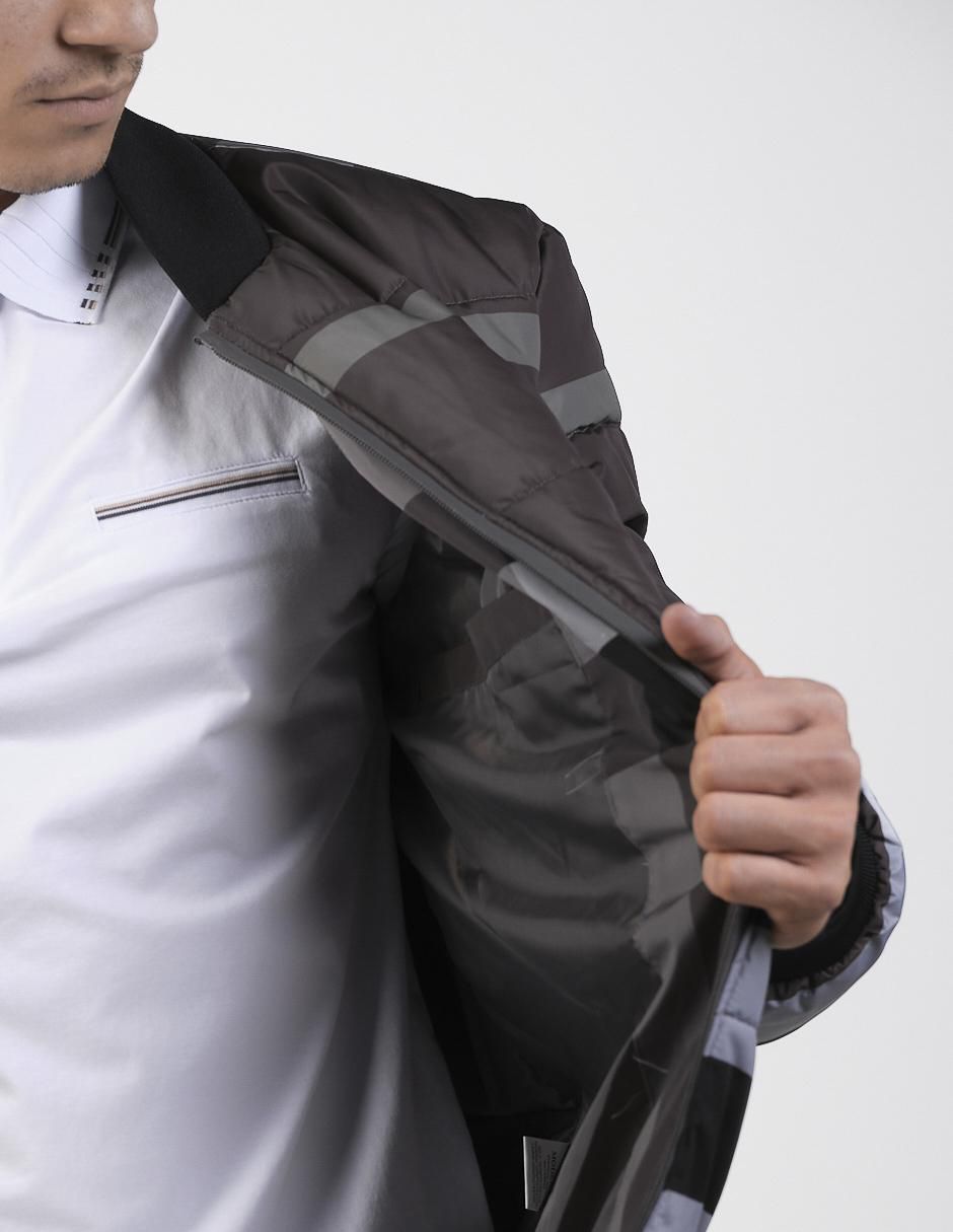 "chamarra" casual moderno no "de" poliéster con bolsillos "para hombre"