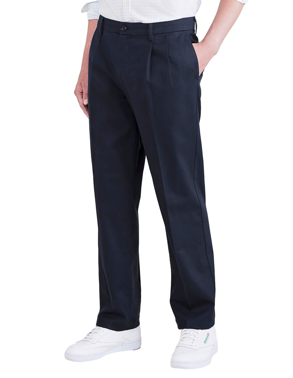 Pantalón casual regular regular de algodón para hombre 1