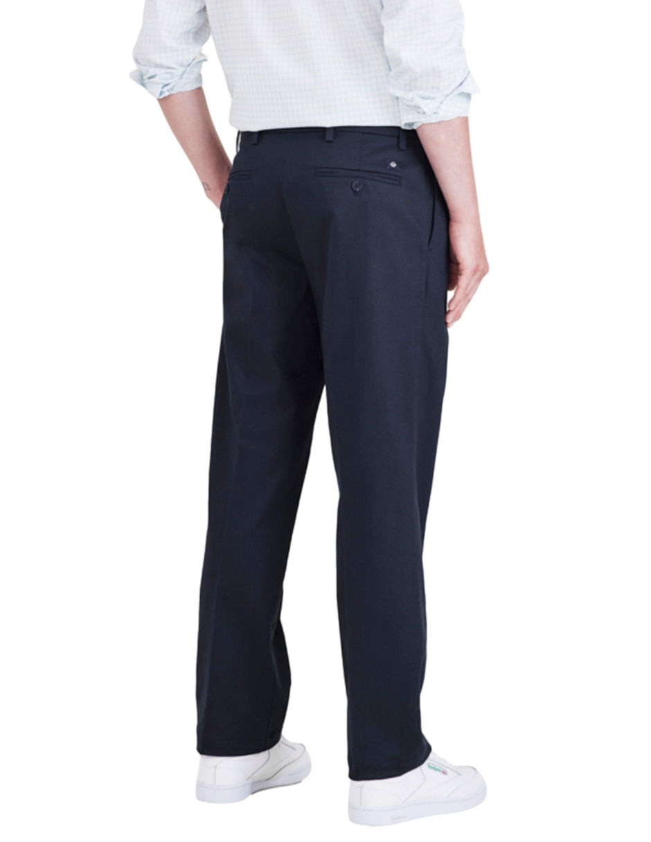 Pantalón casual regular regular de algodón para hombre 4