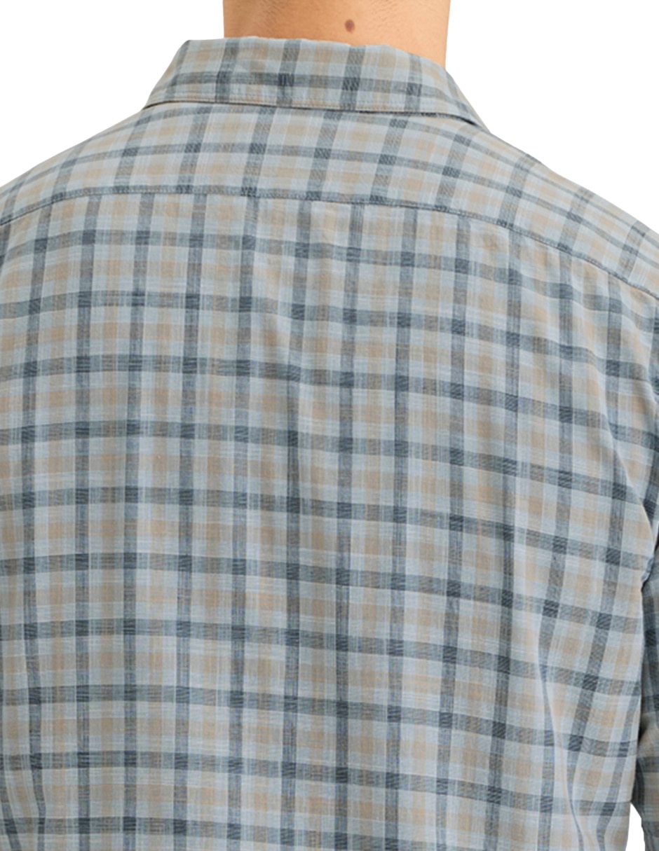 Camisa casual de algodón manga larga para hombre 4