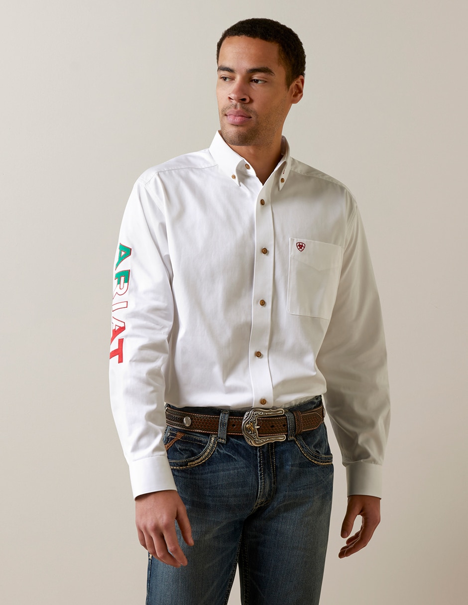 Camisa casual de algodón manga larga para hombre Camisa casual de algodón manga larga para hombre