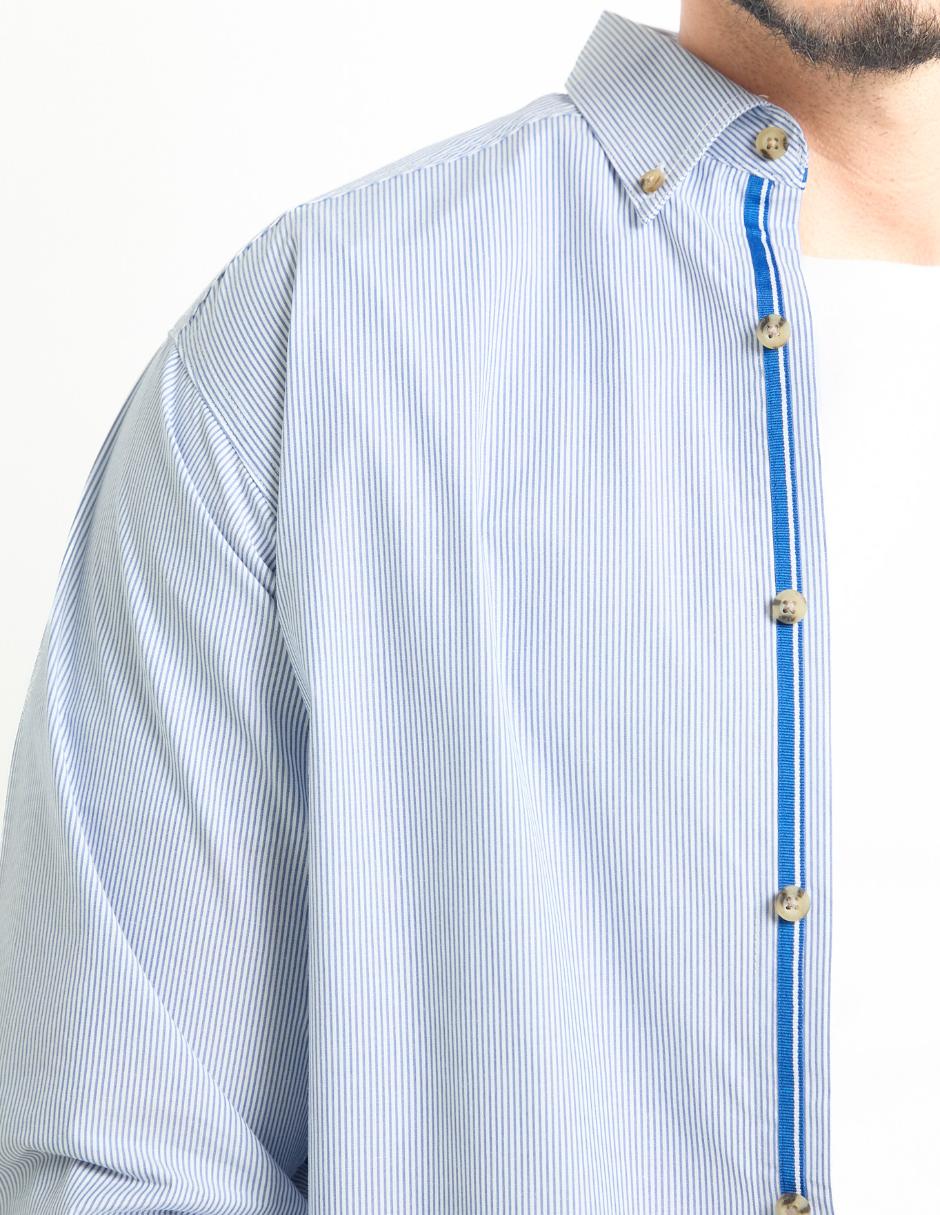 Camisa casual de algodón manga larga para hombre 7