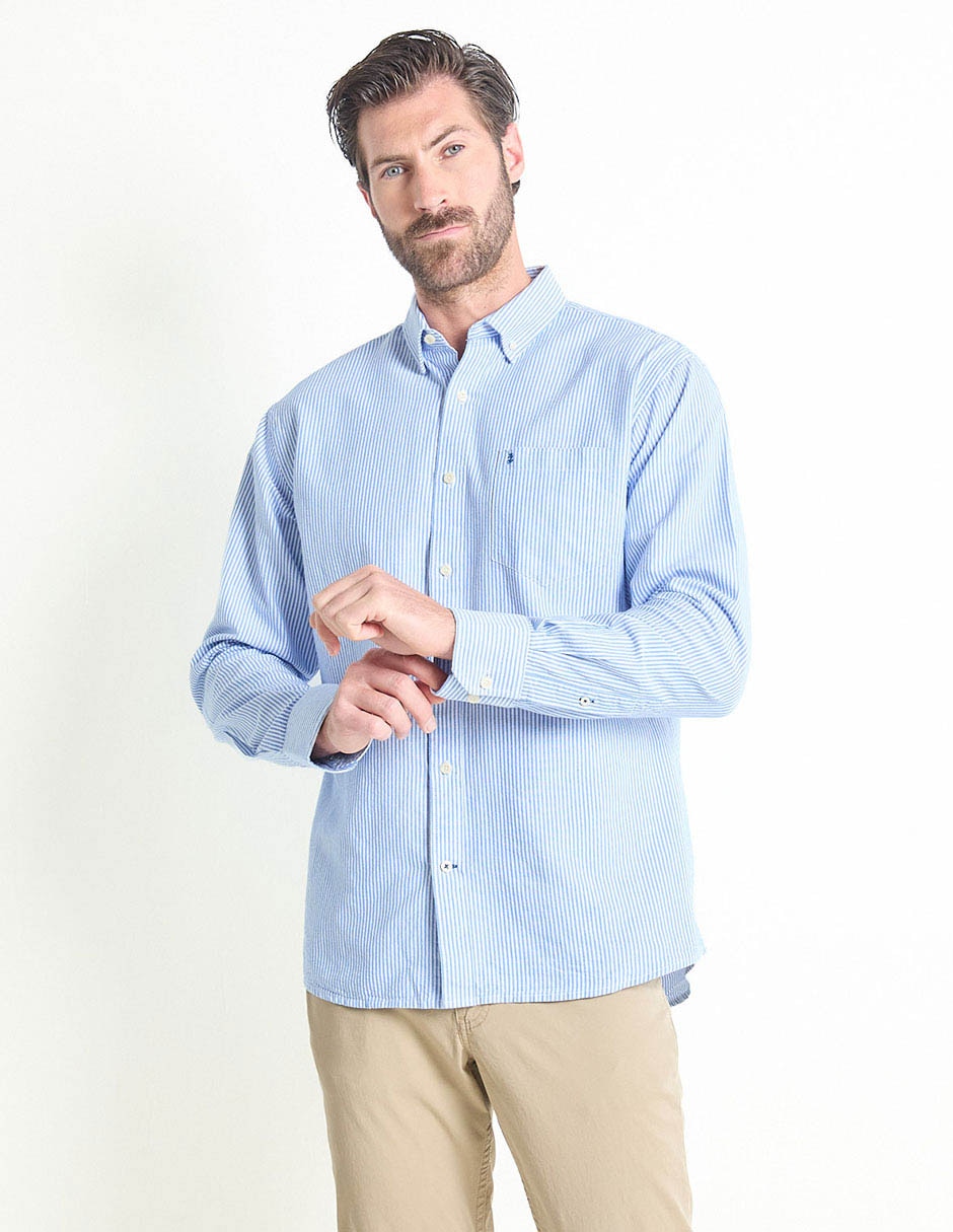 Camisa casual de algodón manga larga para hombre Camisa casual de algodón manga larga para hombre