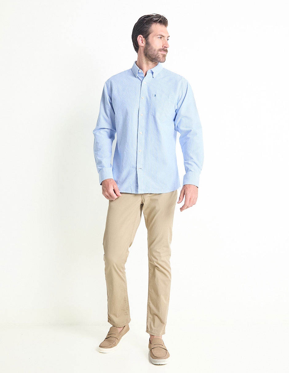 Camisa casual de algodón manga larga para hombre 3