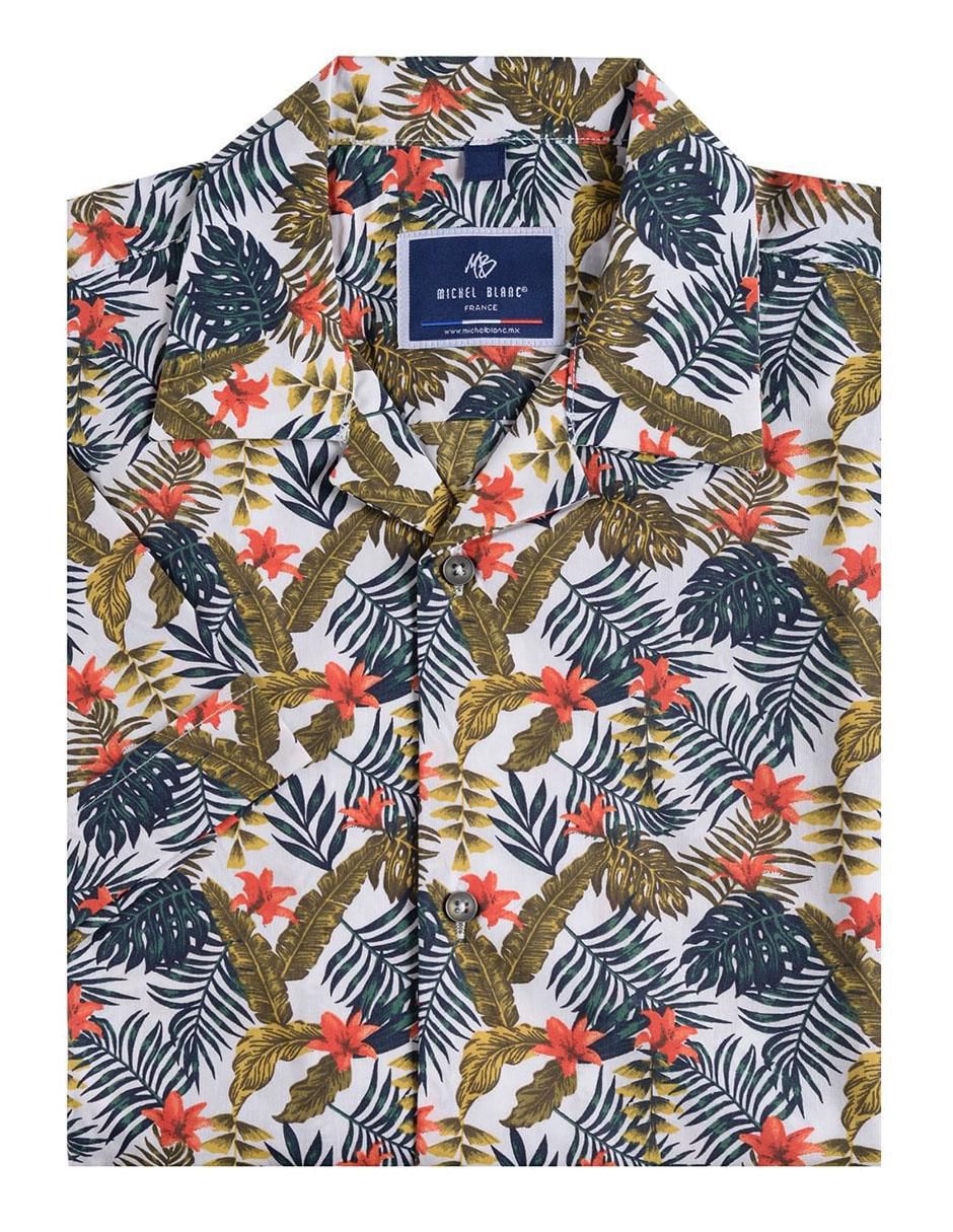 Camisa playa de algodón manga corta para hombre 3