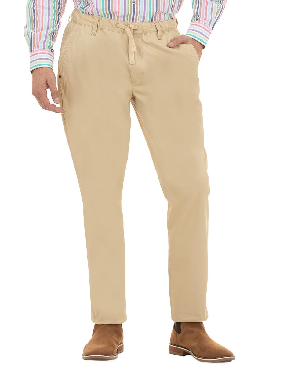 Pantalón de vestir regular de algodón para hombre