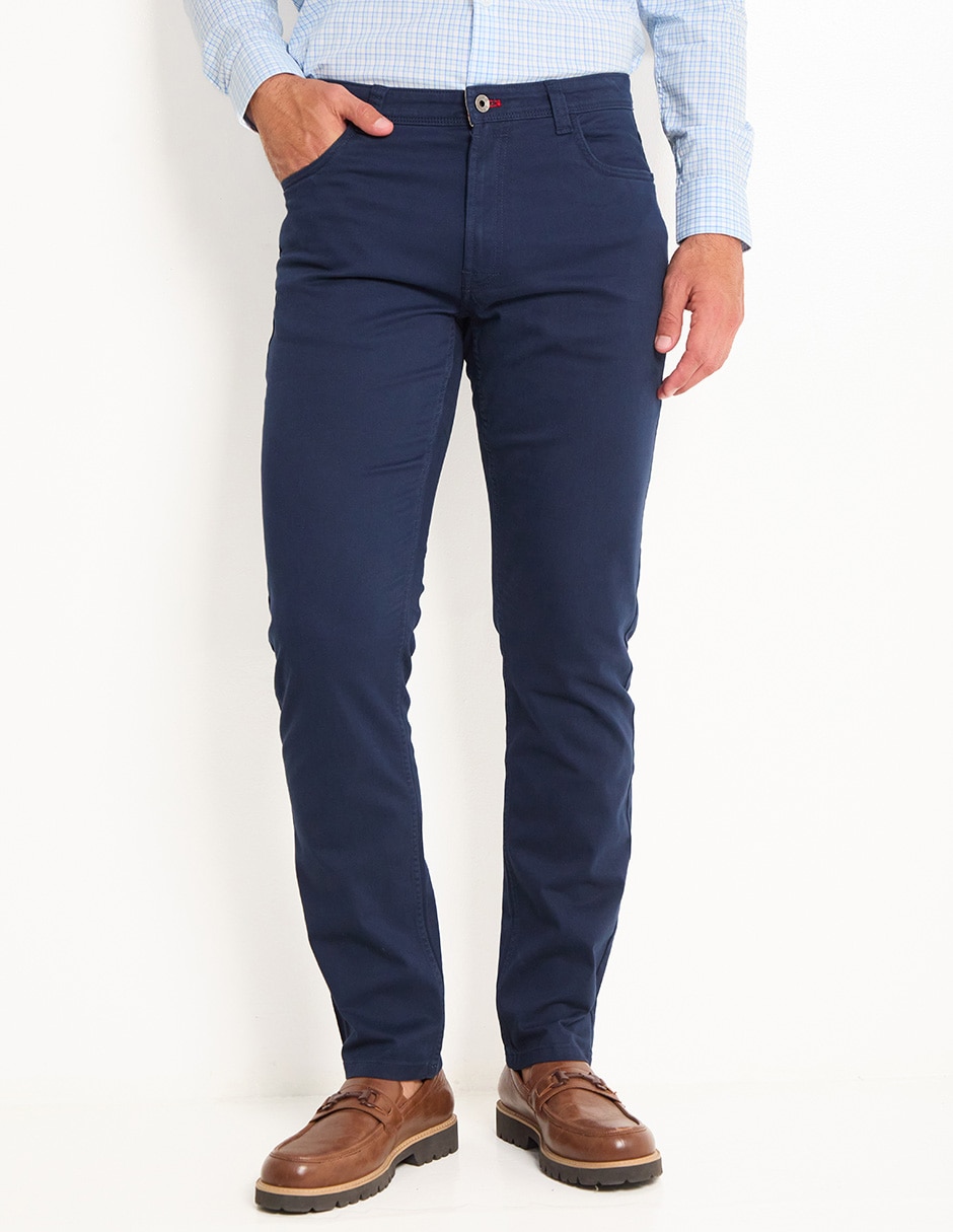 Pantalón slim de algodón para hombre