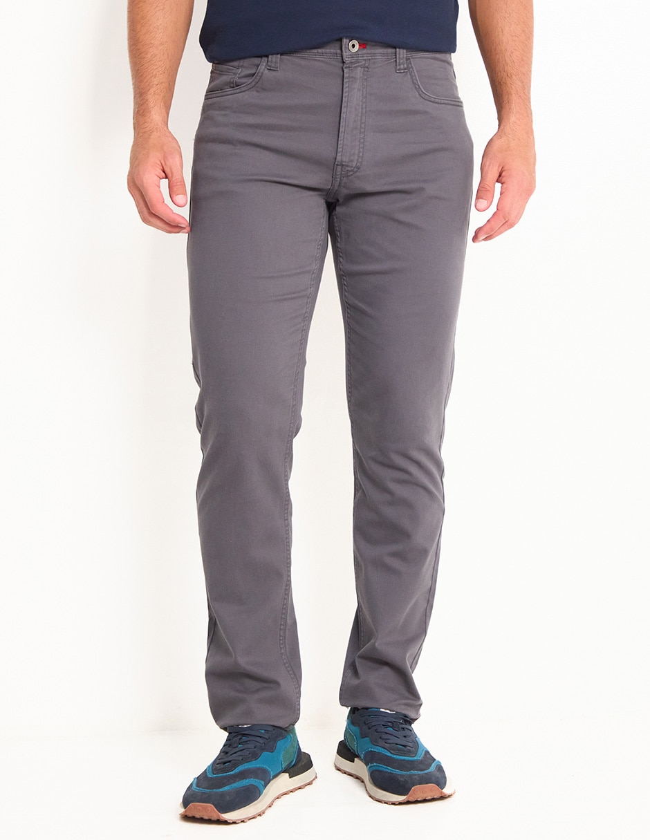 Pantalón regular de algodón para hombre
