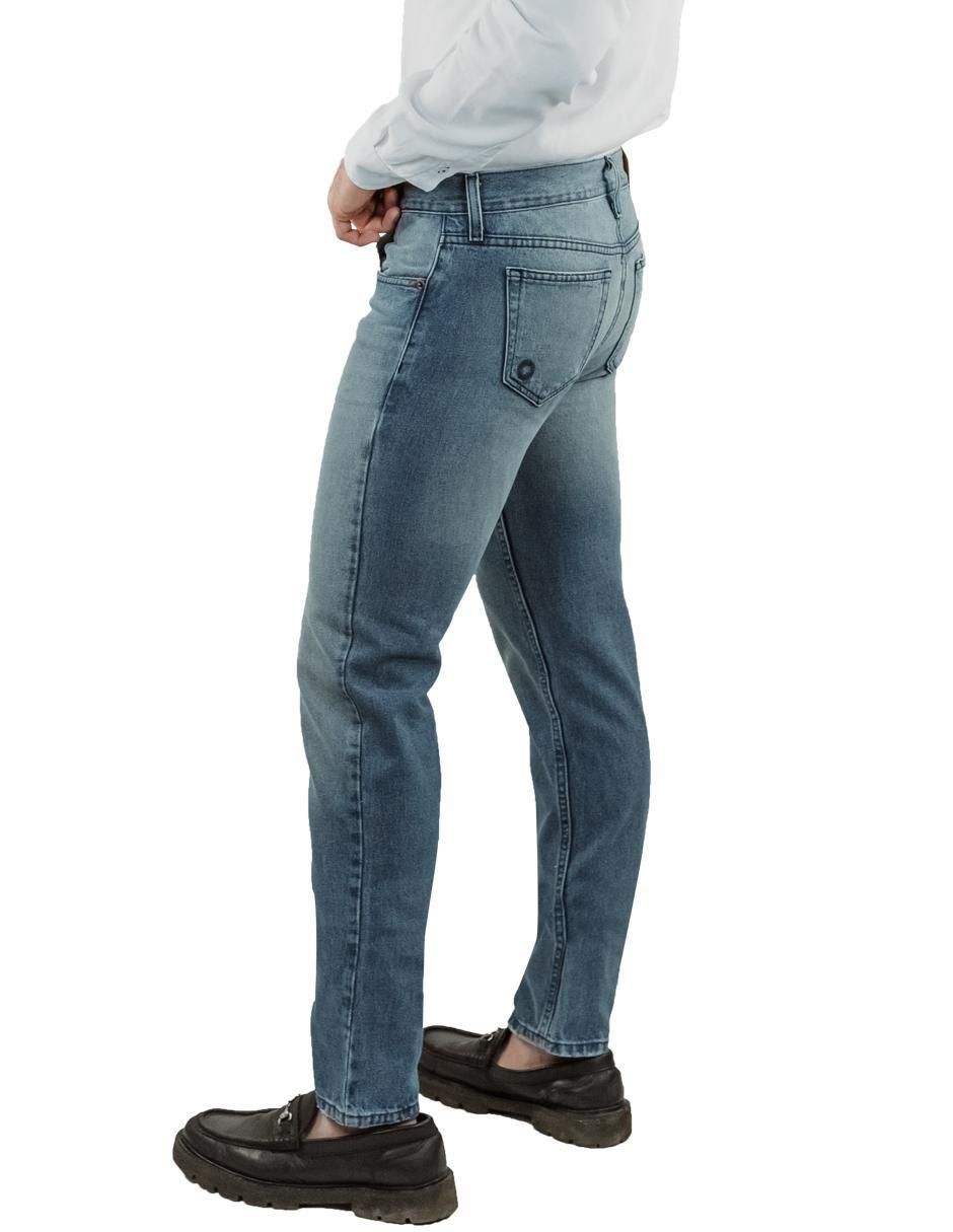 Jeans straight 3399 lavado claro para hombre 5