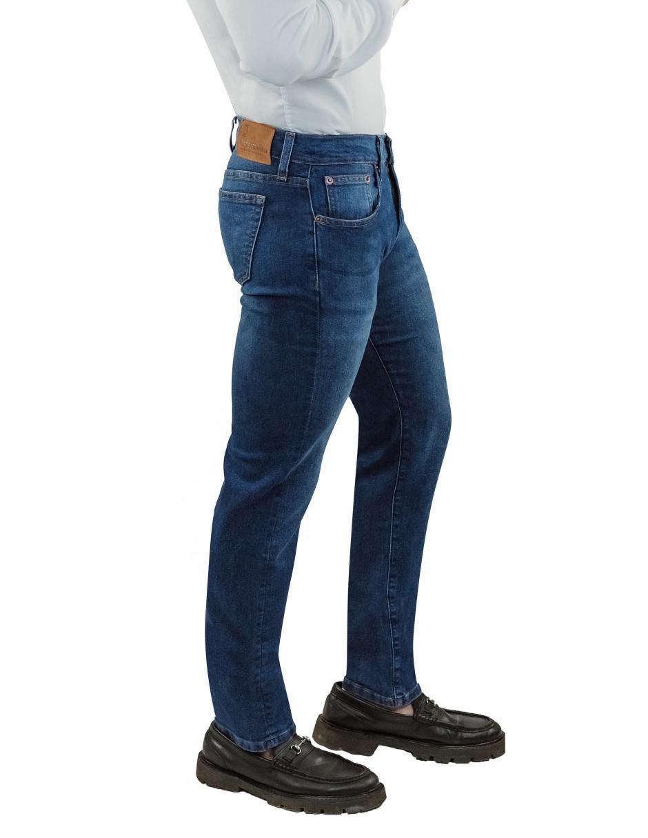 Jeans straight 3398 deslavado para hombre 3