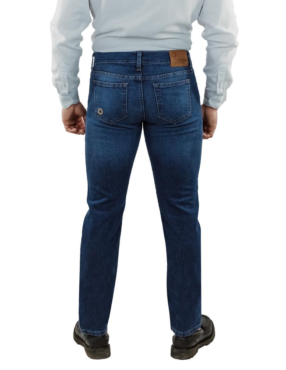 Jeans straight 3398 deslavado para hombre 4