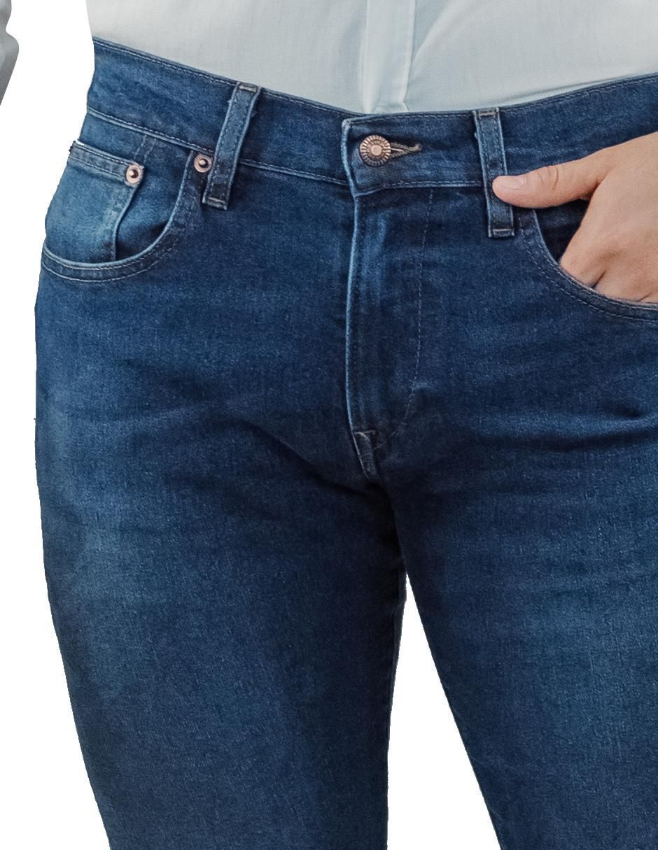 Jeans straight 3398 deslavado para hombre 6
