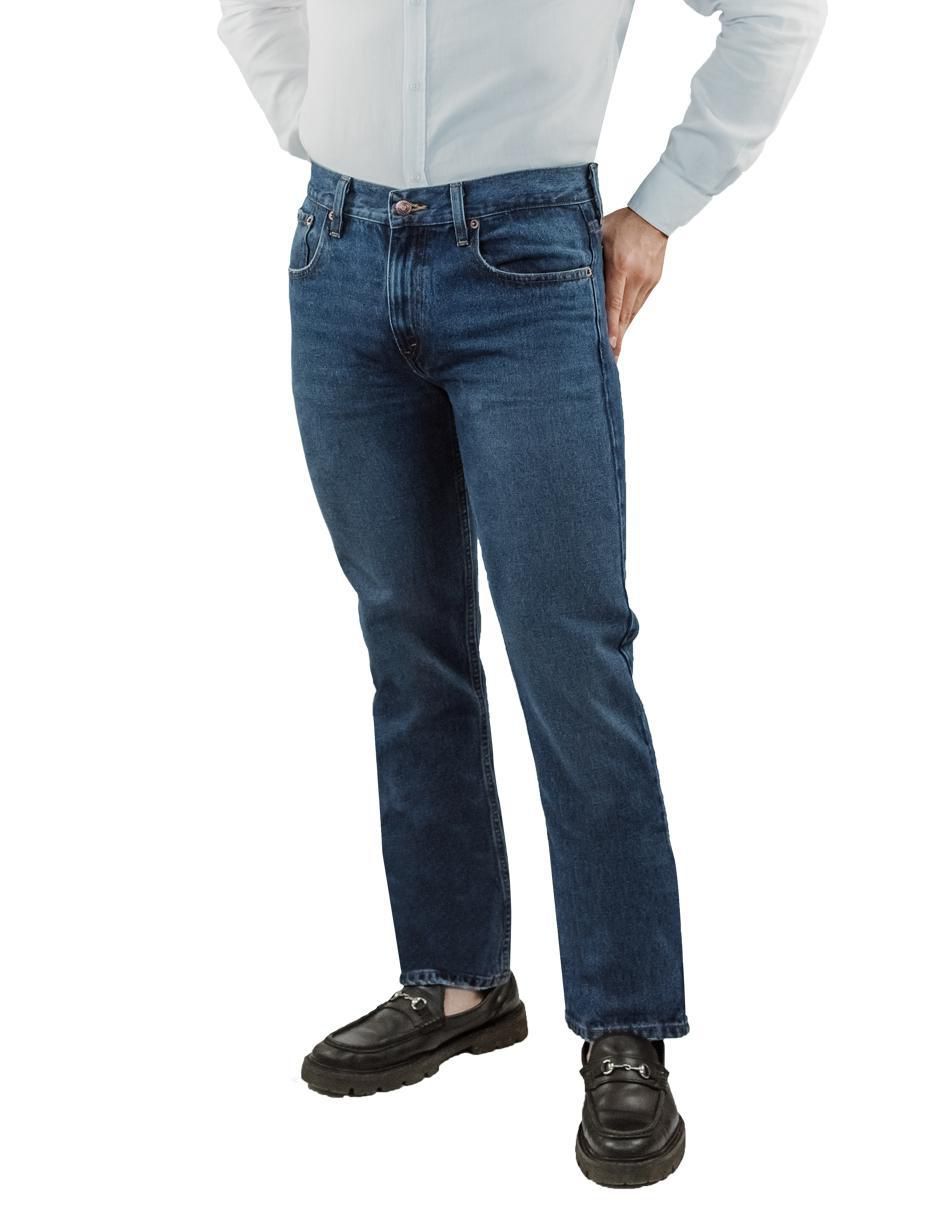 Jeans regular straight deslavado para hombre
