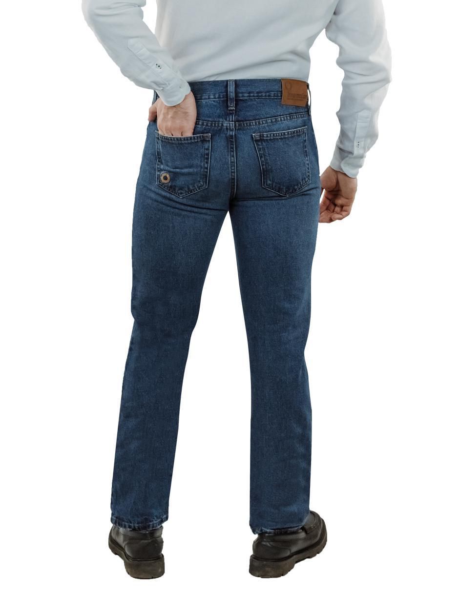 Jeans straight 3400 deslavado para hombre 4