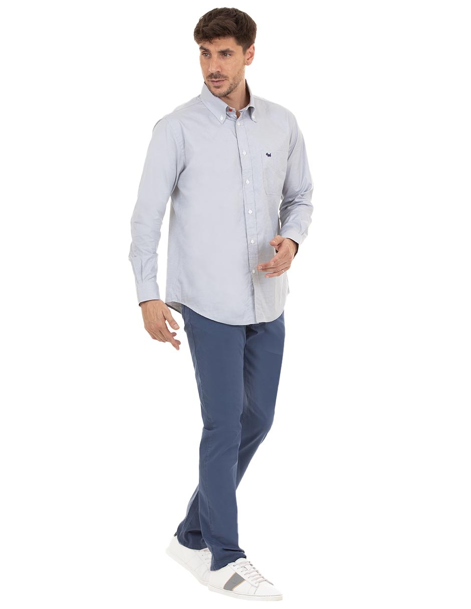 Camisa casual de algodón manga larga para hombre 2