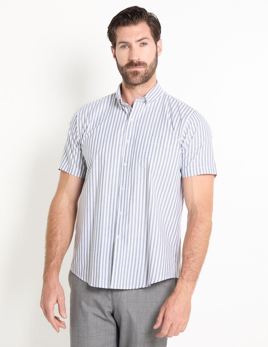 Camisa casual de algodón manga corta para hombre