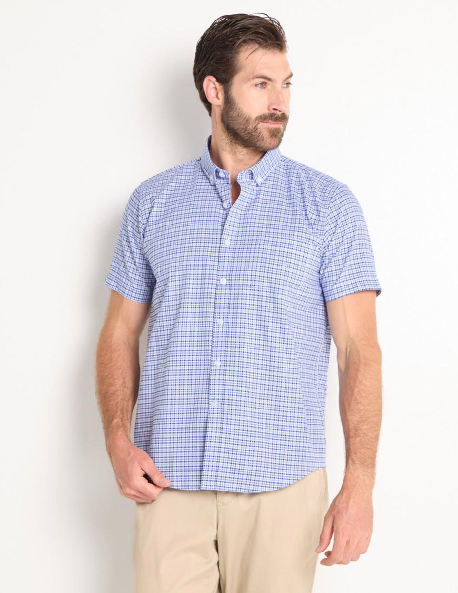 Camisa casual de algodón manga corta para hombre 1