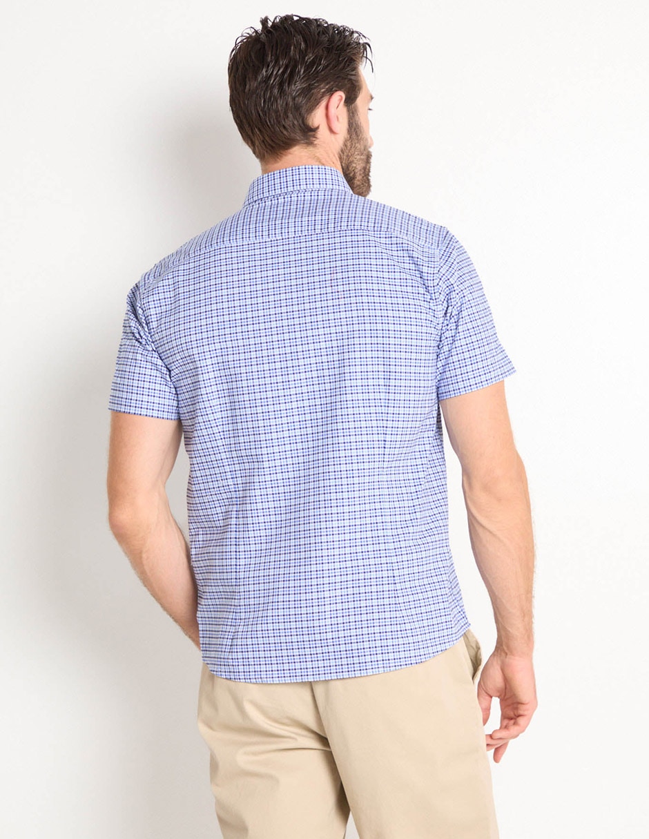Camisa casual de algodón manga corta para hombre