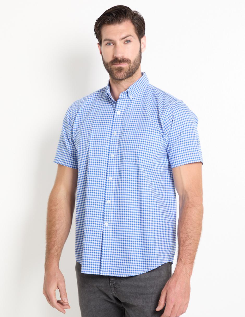 Camisa casual de algodón manga corta para hombre