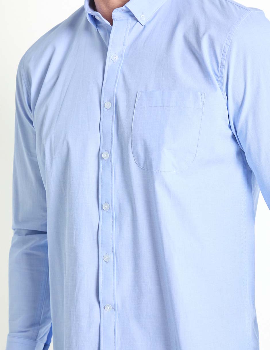 Camisa casual de algodón manga larga para hombre 4