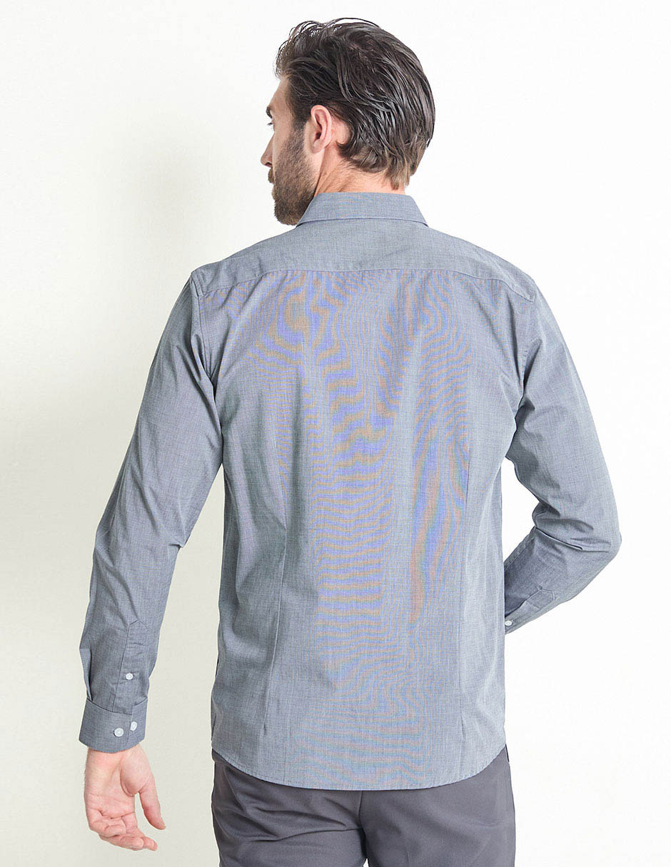 Camisa casual de algodón manga larga para hombre 2