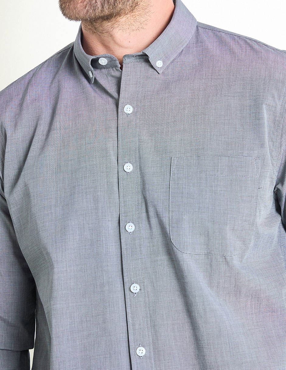 Camisa casual de algodón manga larga para hombre 4