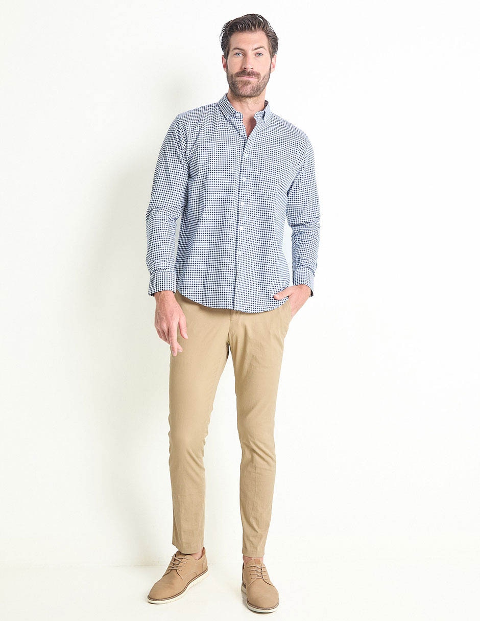 Camisa casual de algodón manga larga para hombre 3