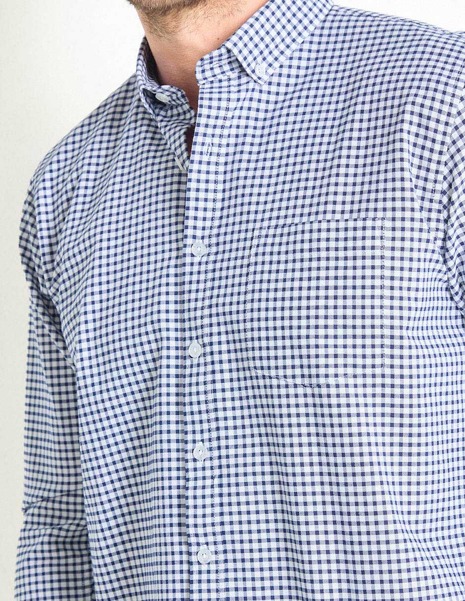 Camisa casual de algodón manga larga para hombre 4