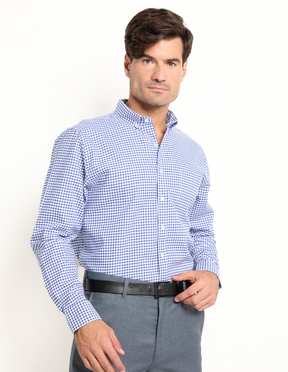 Camisa casual de algodón manga larga para hombre