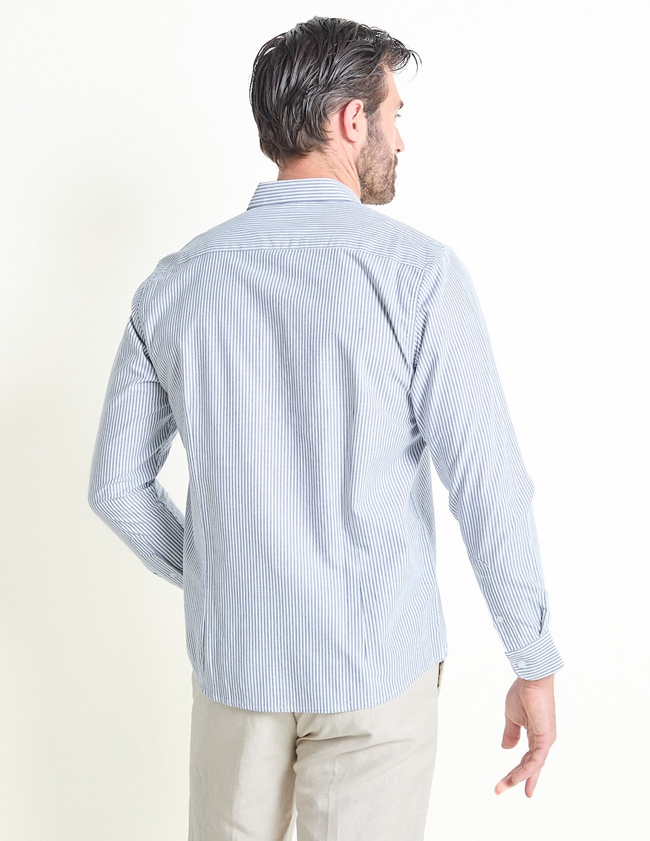 Camisa casual de algodón manga larga para hombre 2