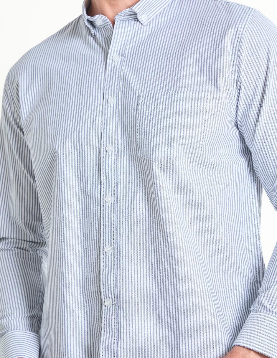Camisa casual de algodón manga larga para hombre 4