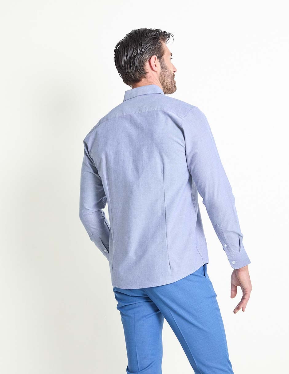 Camisa casual de algodón manga larga para hombre 2