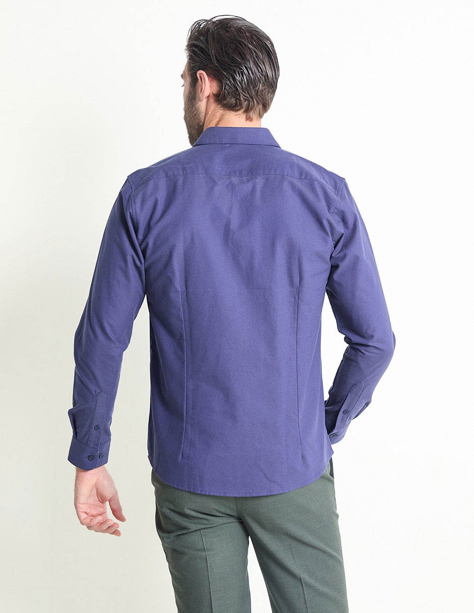 Camisa casual de algodón manga larga para hombre 2