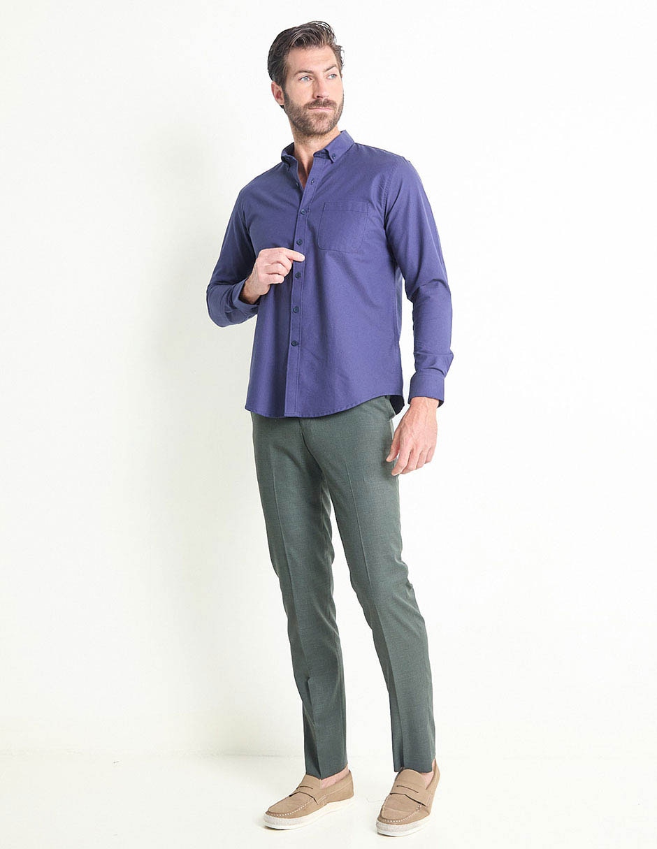 Camisa casual de algodón manga larga para hombre 3