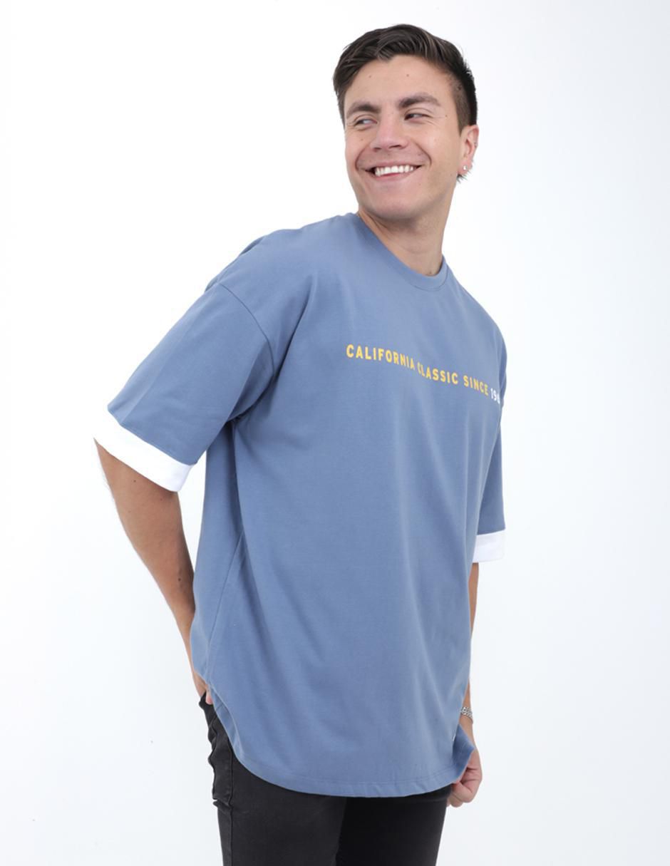 Playera Oversize cuello redondo para hombre