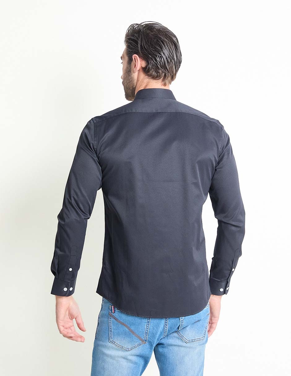 Camisa casual de algodón manga larga para hombre 2