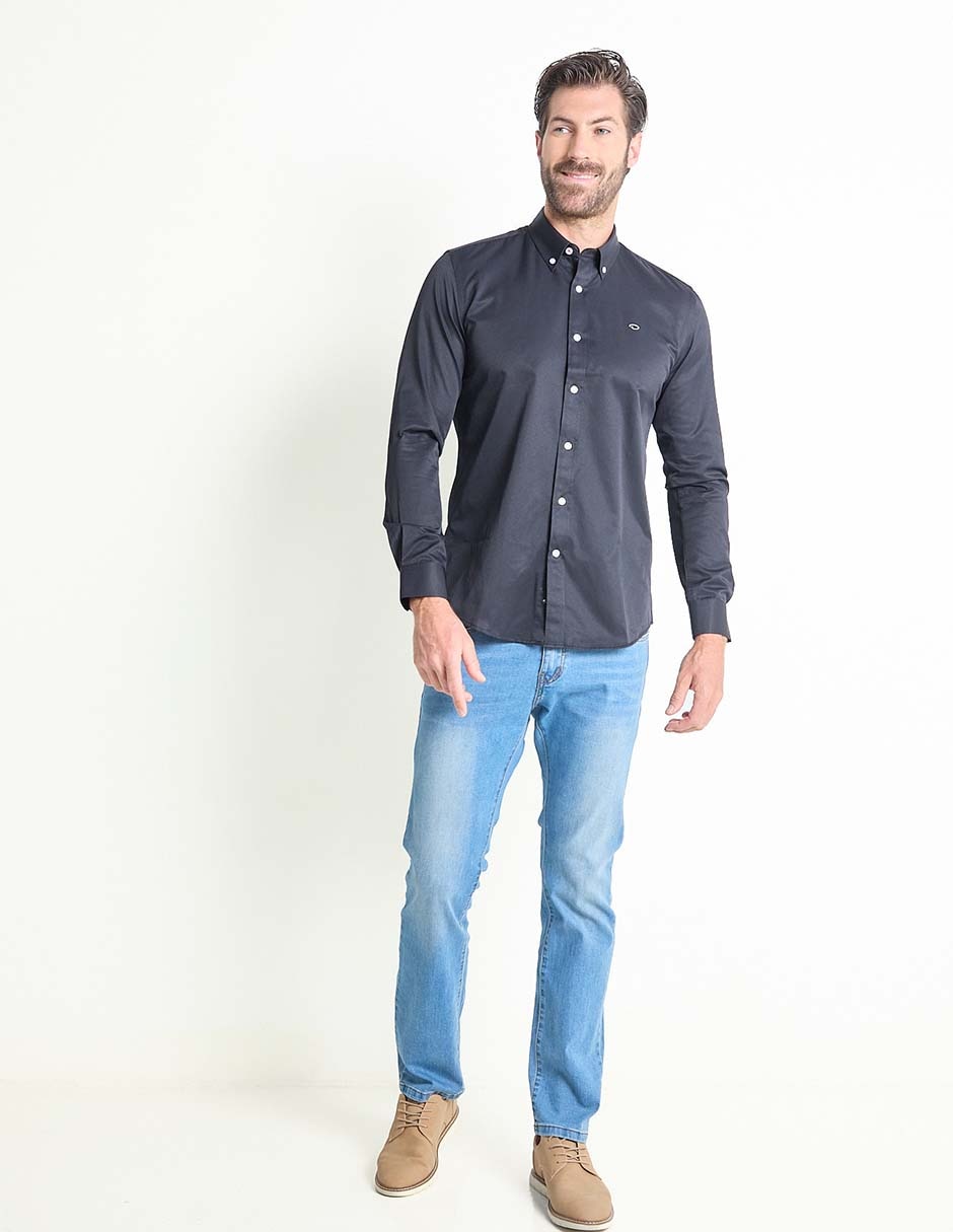 Camisa casual de algodón manga larga para hombre 3