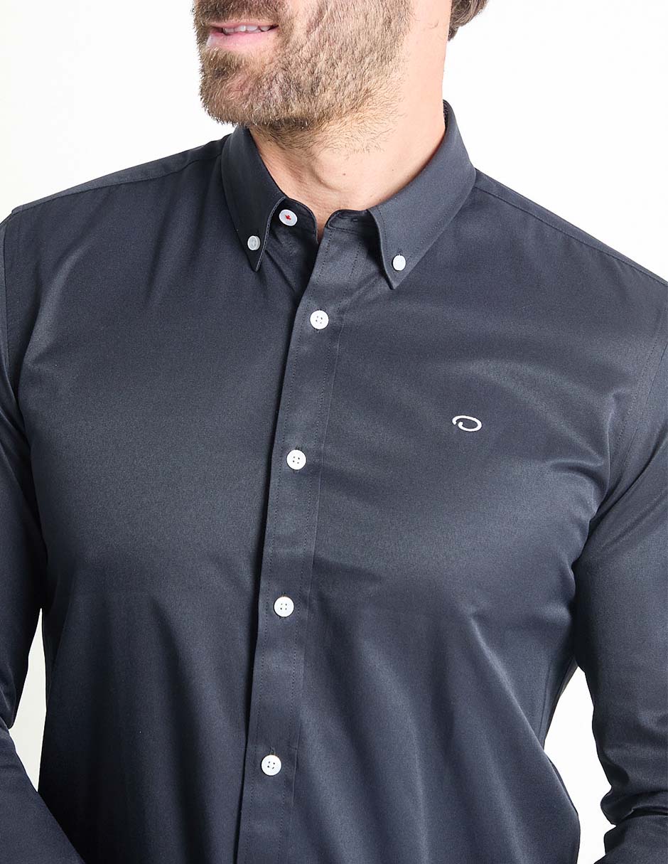 Camisa casual de algodón manga larga para hombre 4