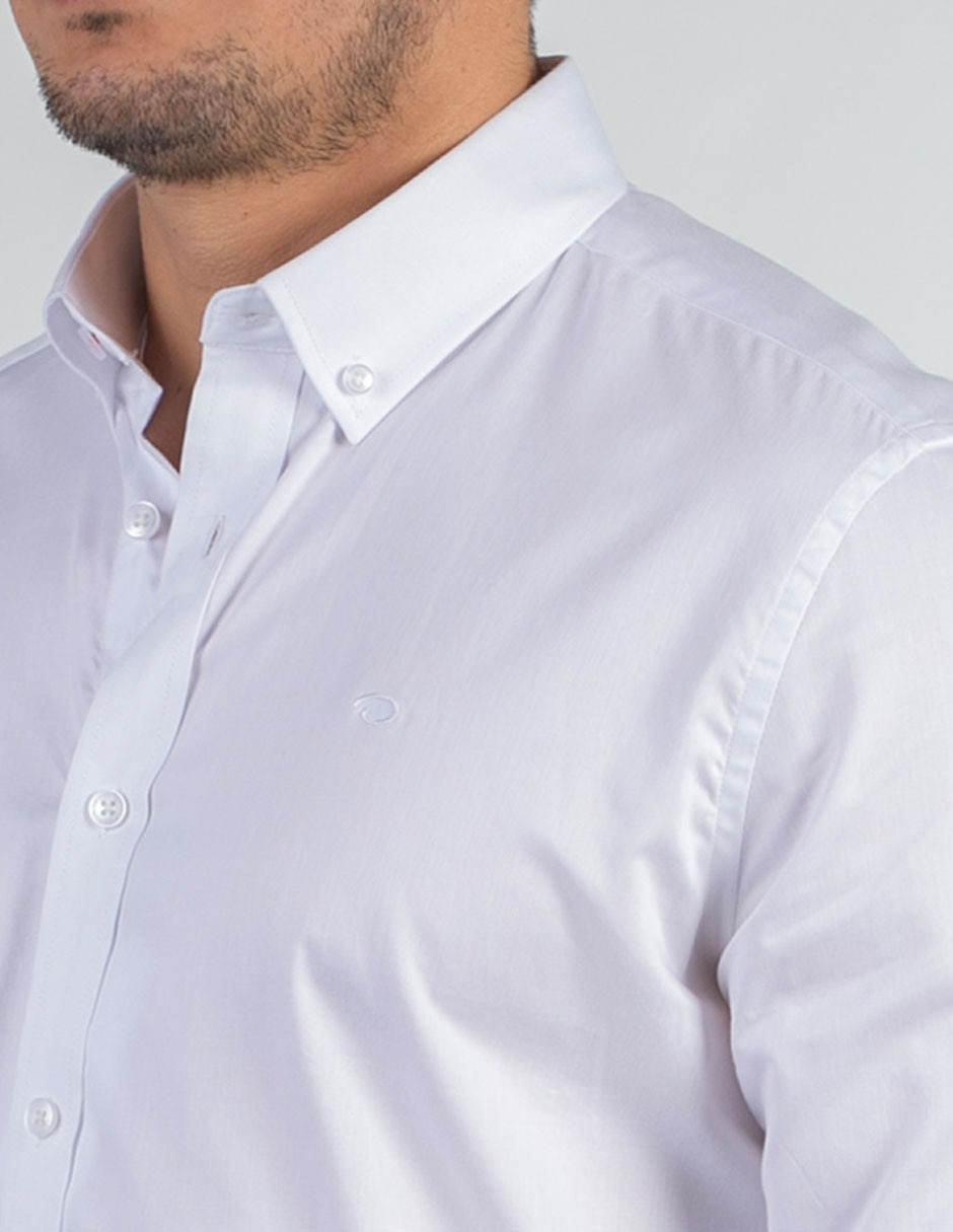 Camisa casual de algodón manga larga para hombre