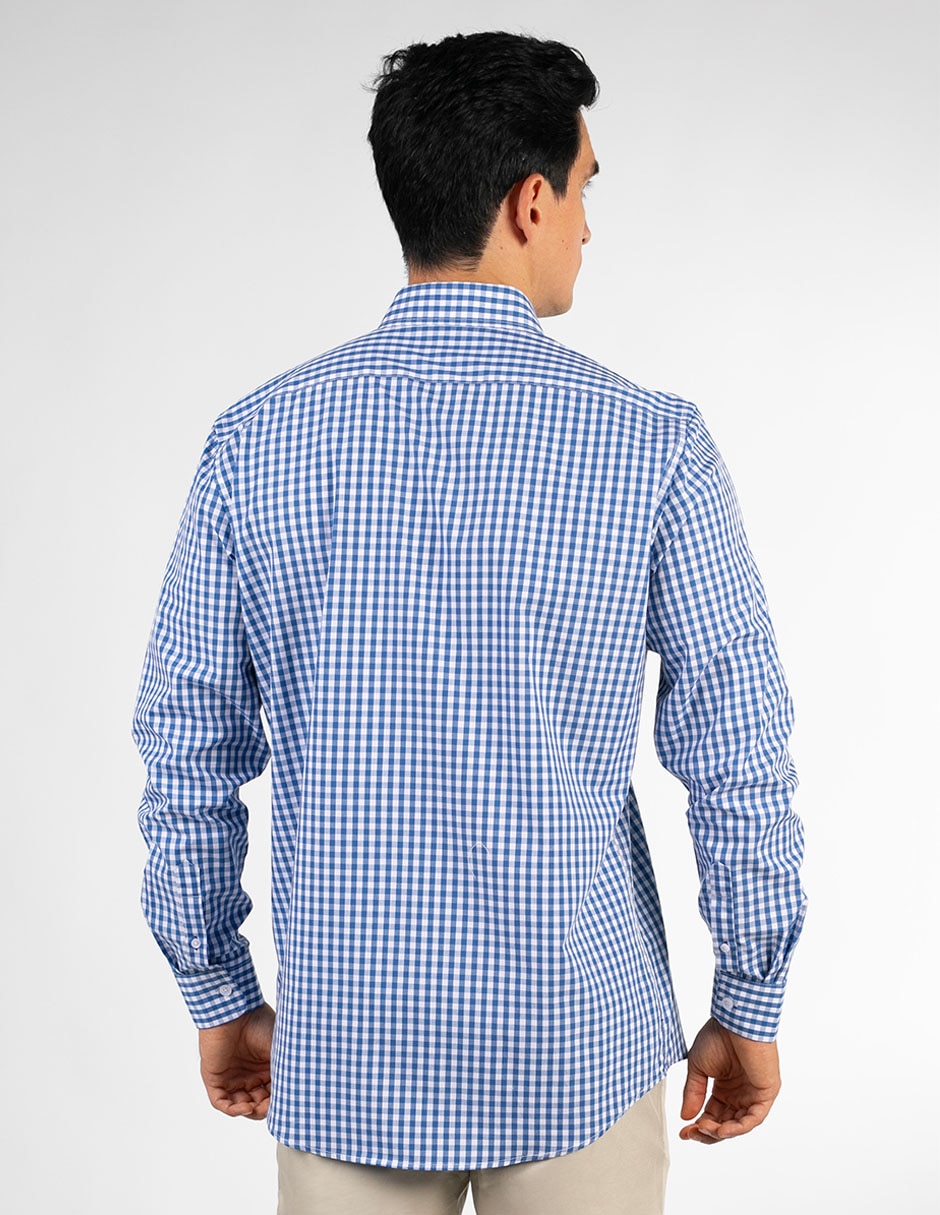 Camisa casual de algodón manga larga para hombre