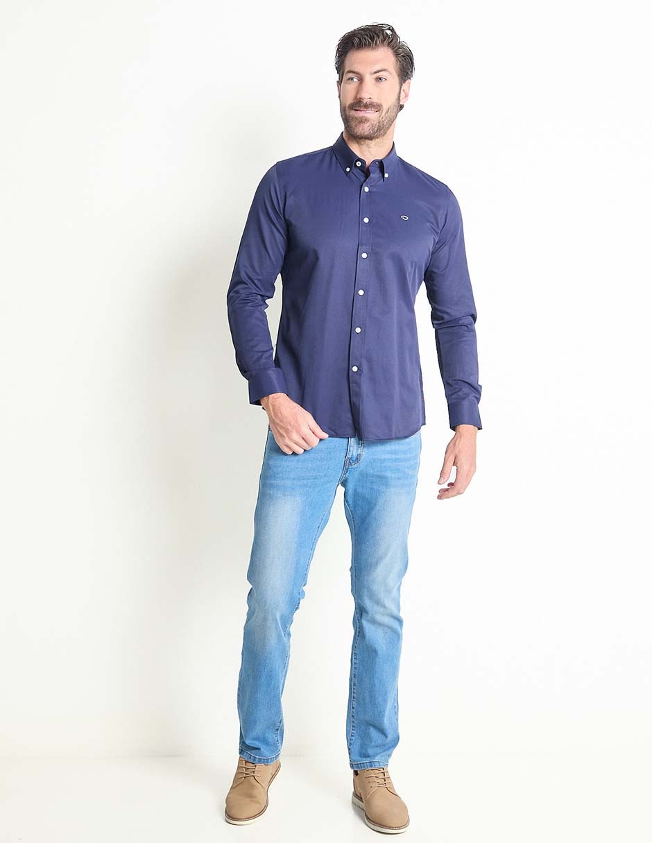 Camisa casual de algodón manga larga para hombre 3