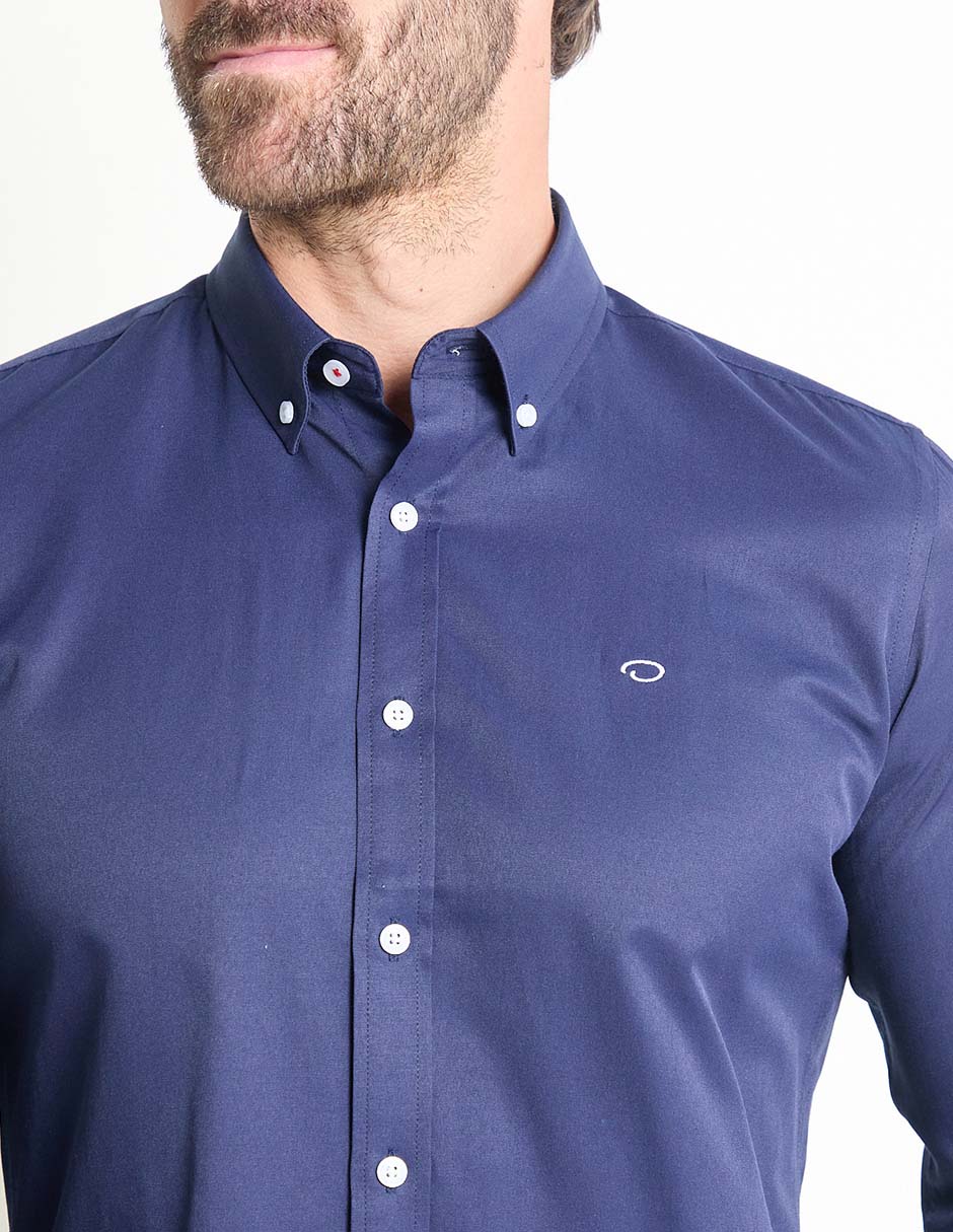 Camisa casual de algodón manga larga para hombre 4