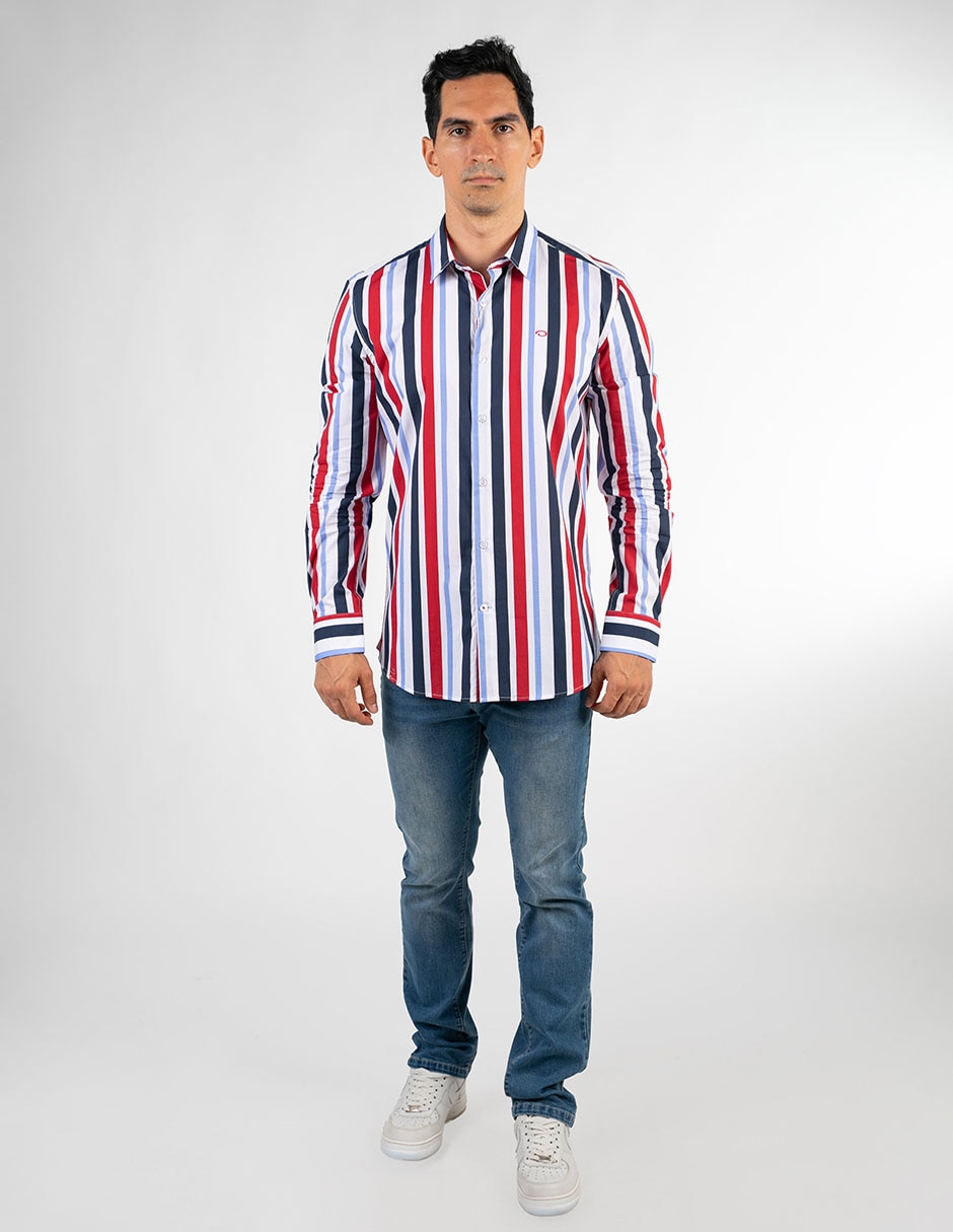 Camisa casual de algodón manga larga para hombre Camisa casual de algodón manga larga para hombre