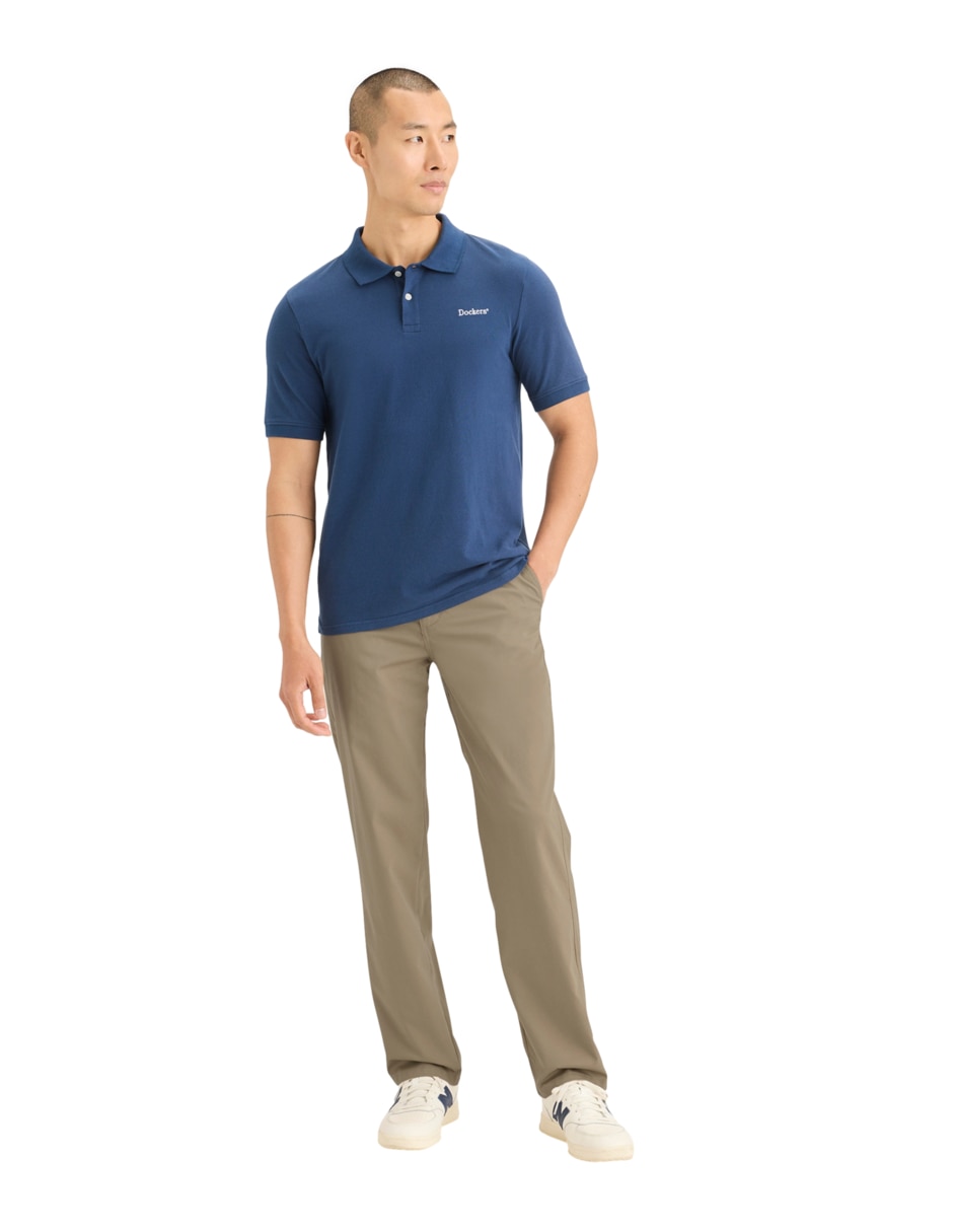 Pantalón chino recto de algodón para hombre 1