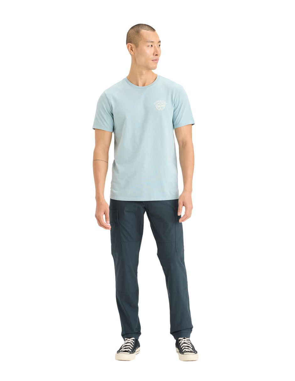 Pantalón casual cargo slim de algodón para hombre 1