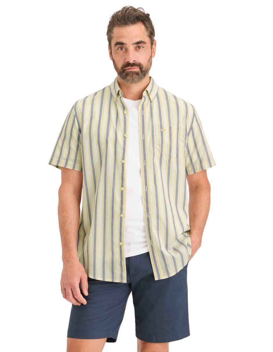 Camisa casual de algodón manga corta para hombre Camisa casual de algodón manga corta para hombre