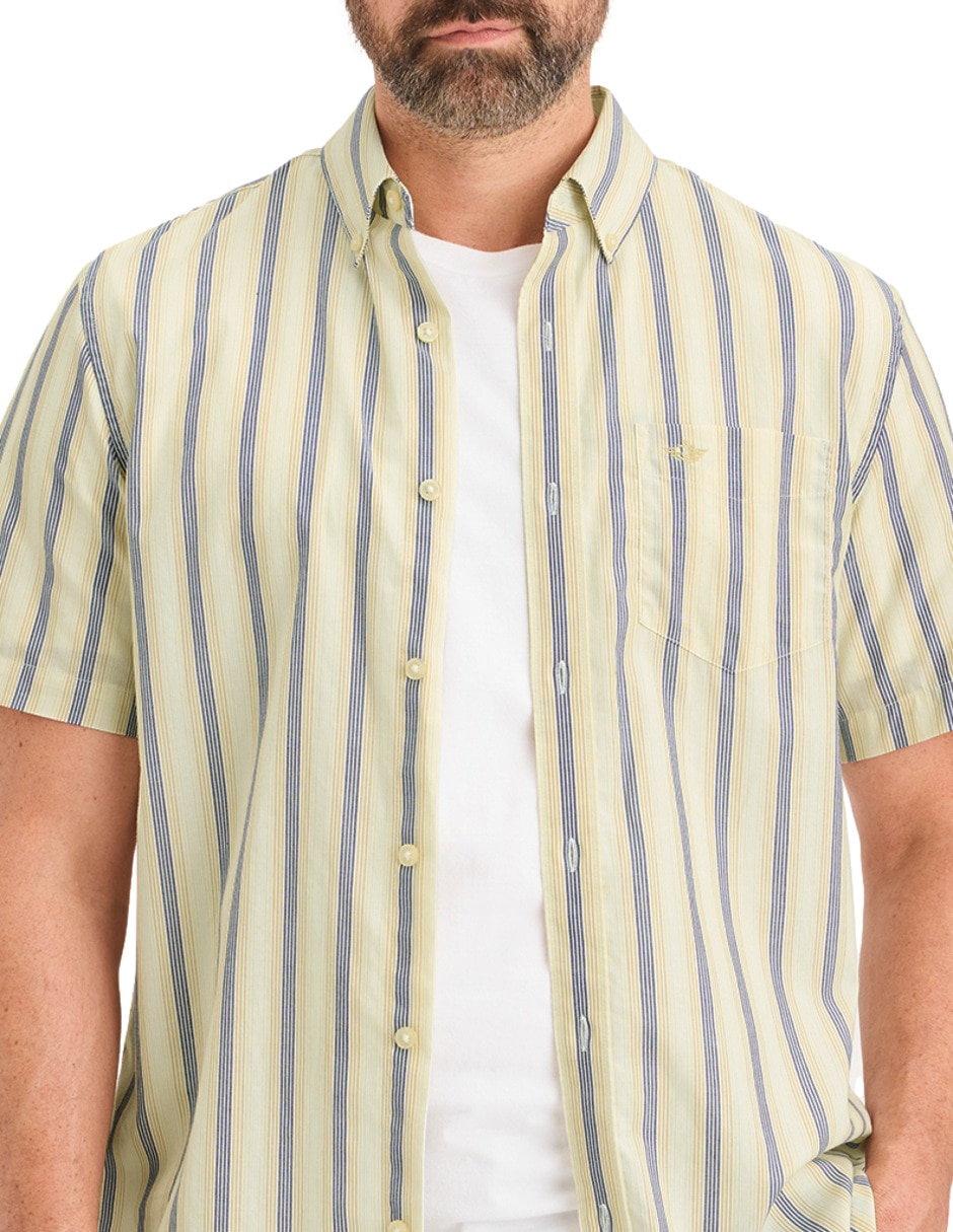 Camisa casual de algodón manga corta para hombre 4