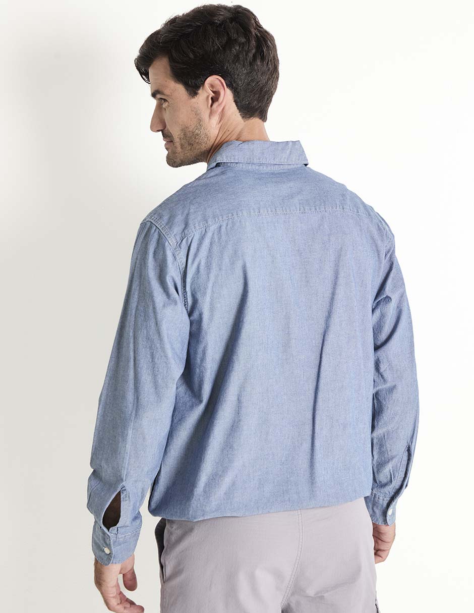 Camisa casual de algodón manga larga para hombre 2