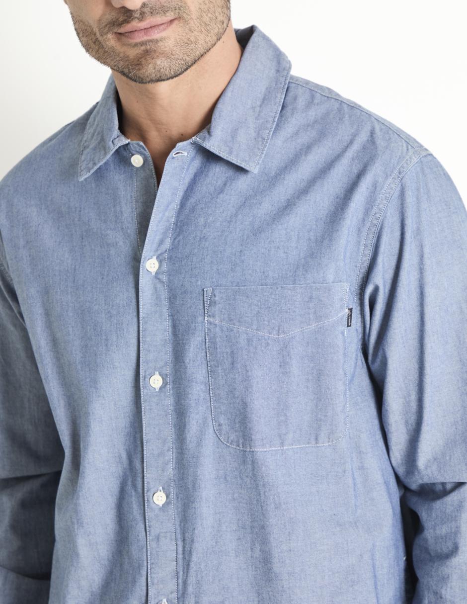 Camisa casual de algodón manga larga para hombre 4
